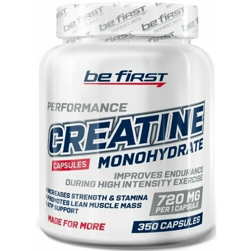 креатин be first creatine monohydrate capsules 120 шт Креатин Be First Creatine Monohydrate 350 капсул 720мг