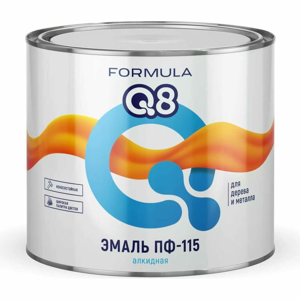 Престиж Эмаль пф-115 алкидная formula q8, глянцевая, 1,9 кг, оранжевая 134939