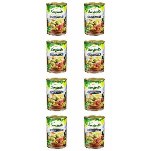 Bonduelle Оливки Мансанилья фаршированные анчоусом, 300 г, 8 шт