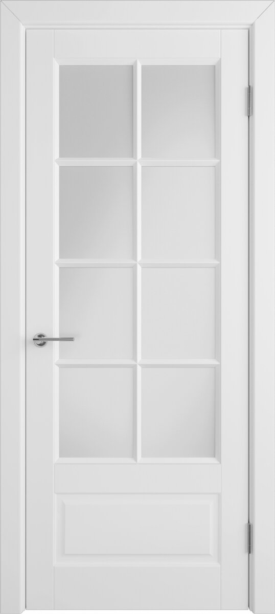 Межкомнатная дверь ВФД Гланта Этт со стеклом эмаль белая