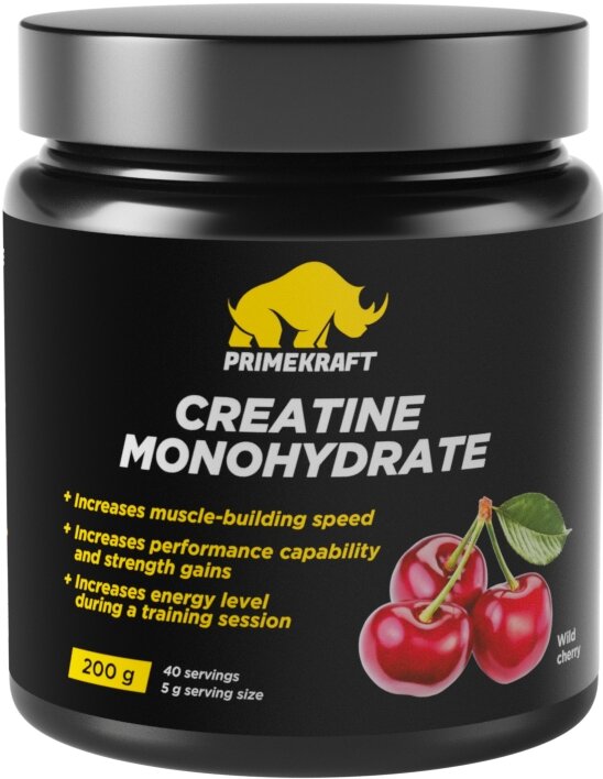 Креатин моногидрат Prime Kraft Creatine Monohydrate Flavored (200 г) Дикая вишня