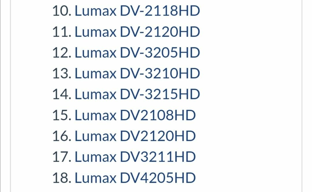 Пульт DV4205HD для приставки LUMAX/люмакс