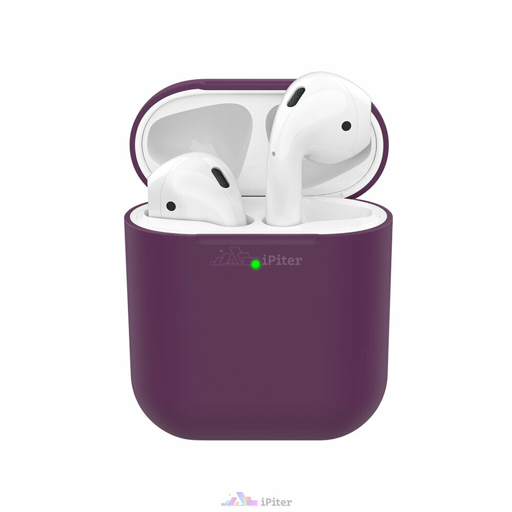 Силиконовый чехол Ultra Slim для AirPods 1/2, Сиреневый