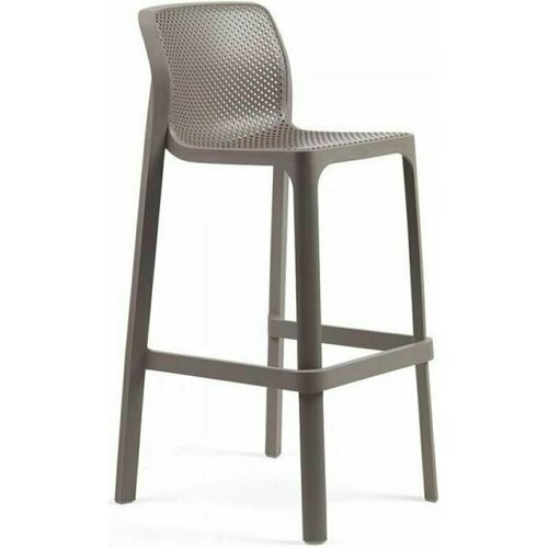 Стул пластиковый барный Nardi Net Stool бежевый