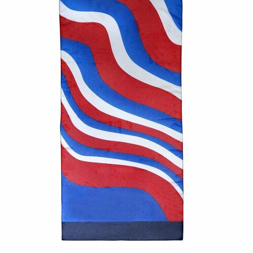 фото Шарф roby foulards,140х30 см, белый, синий