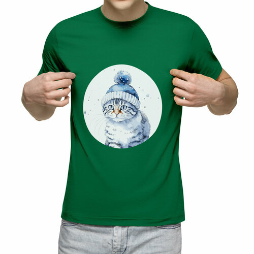 Футболка Us Basic, размер S, зеленый мужская футболка кот в шапке m черный