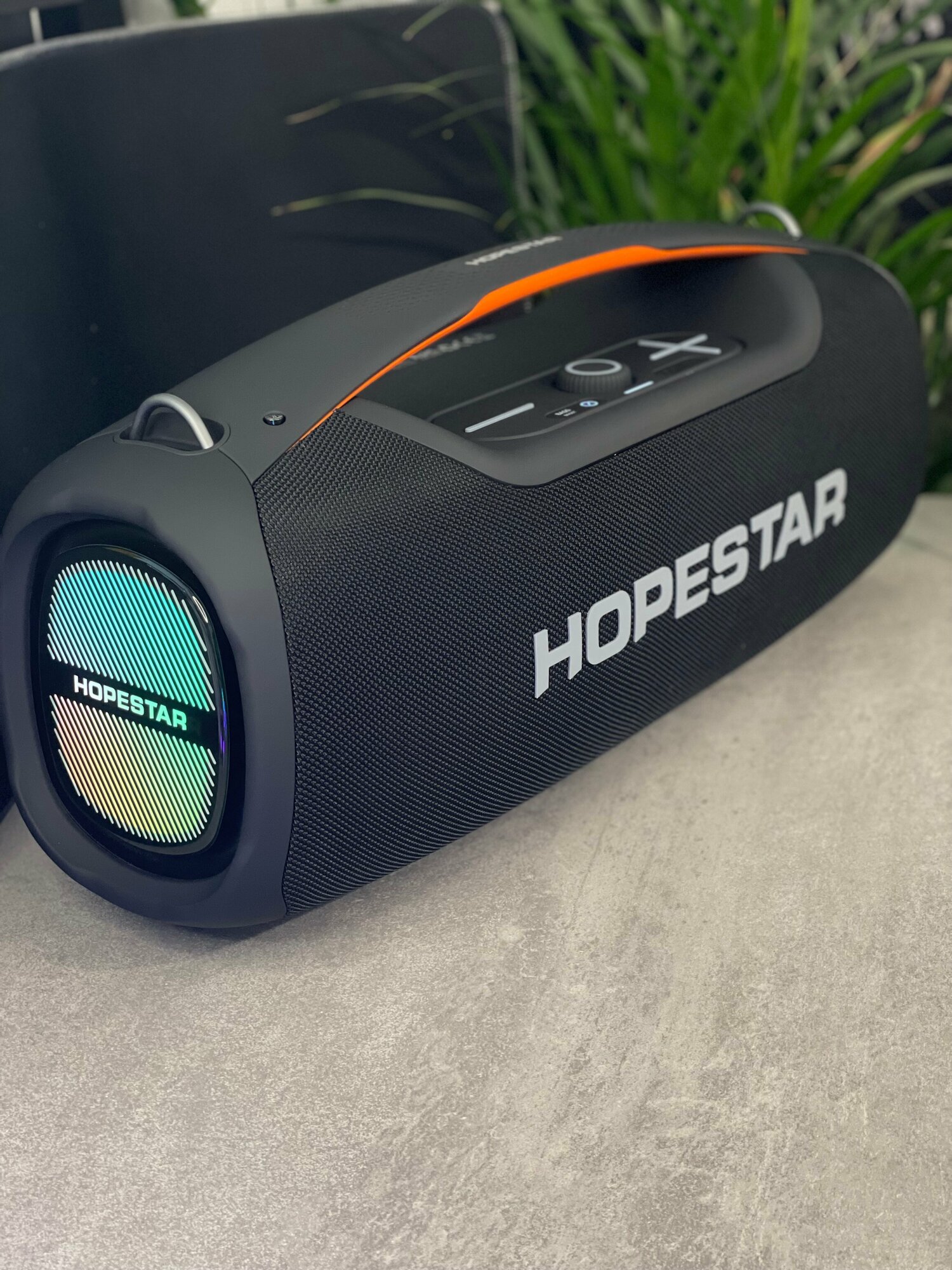 Портативная Беспроводная Bluetooth Колонка Hopestar A60 100W / Караоке Система / Беспроводной Микрофон