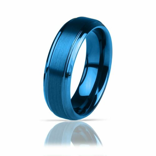 Кольцо обручальное, размер 21, синий
