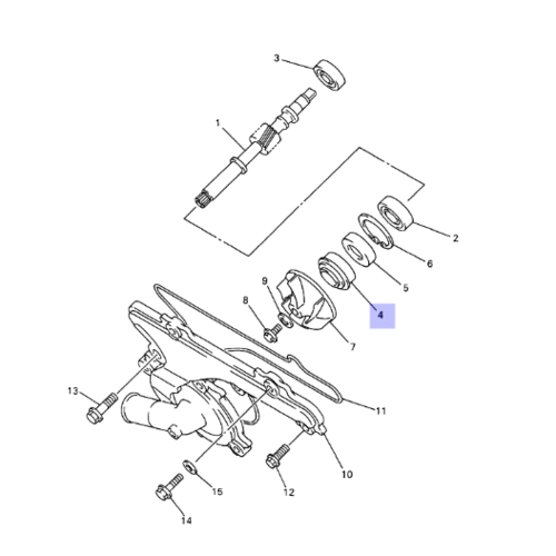 Сальник помпы Yamaha 11H124381000 защитная крышка для решетки радиатора мотоцикла yamaha yzf r1 yzf r1 2015 2021 yzf r1m r1m 2015 2021