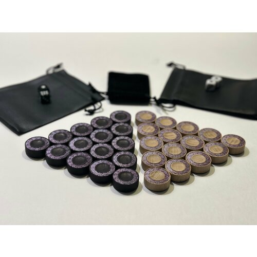 Фишки для нард ручной росписи аметист