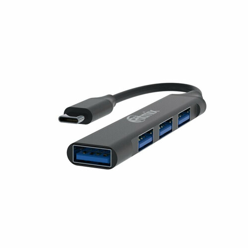 Разветвитель USB Ritmix CR-4401 Metal 1xUSB 30 3xUSB 20 80001491 188000₽