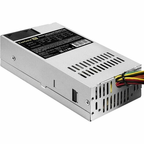 Блок питания 450W ExeGate F450AS (Flex ATX, for ITX case, APFC, КПД 80% (80 PLUS), 4cm fan, 24pin, 4+4pin, 3xSATA, 2xIDE)