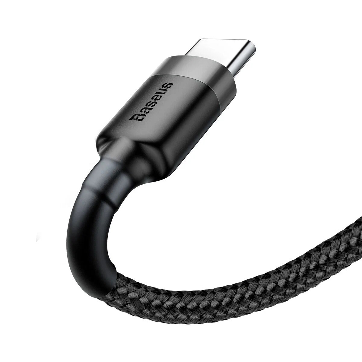 Кабель Baseus Cafule USB - USB Type-C (CATKLF-CG1) 2м черный/серый — фото 1