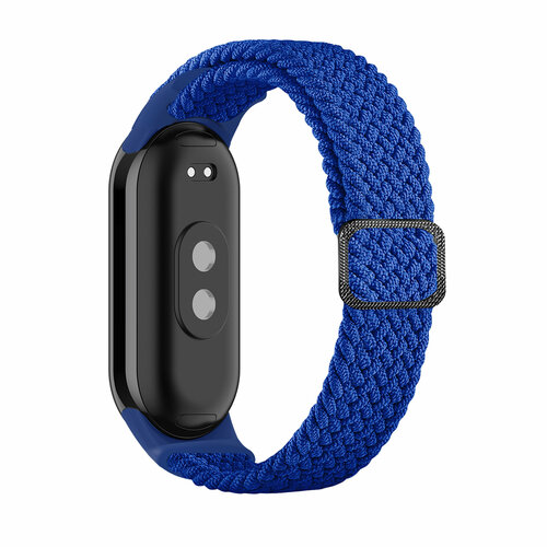 Ремешок плетеный нейлоновый для Xiaomi Smart Band 8, 02 синий