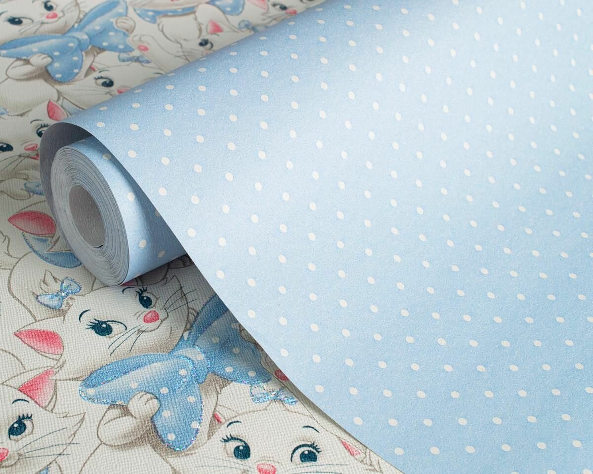 Обои в горошек бумажные без ПВХ ЭКО - дуплекс можно клеить в детскую и спальню плотные не просвечивают 0.53х10м