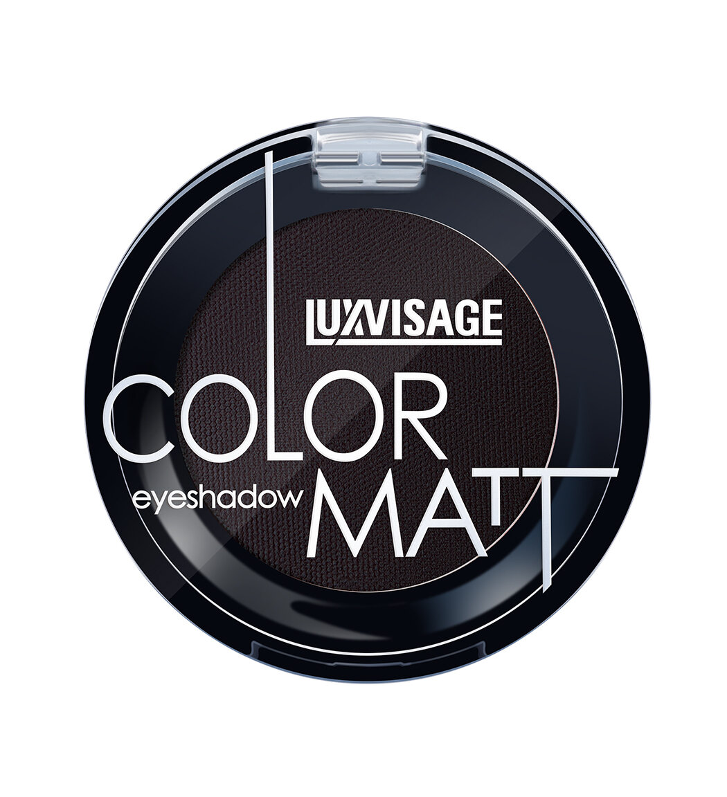 Тени для век LUXVISAGE COLOR MATT , 15 тон Deep Black