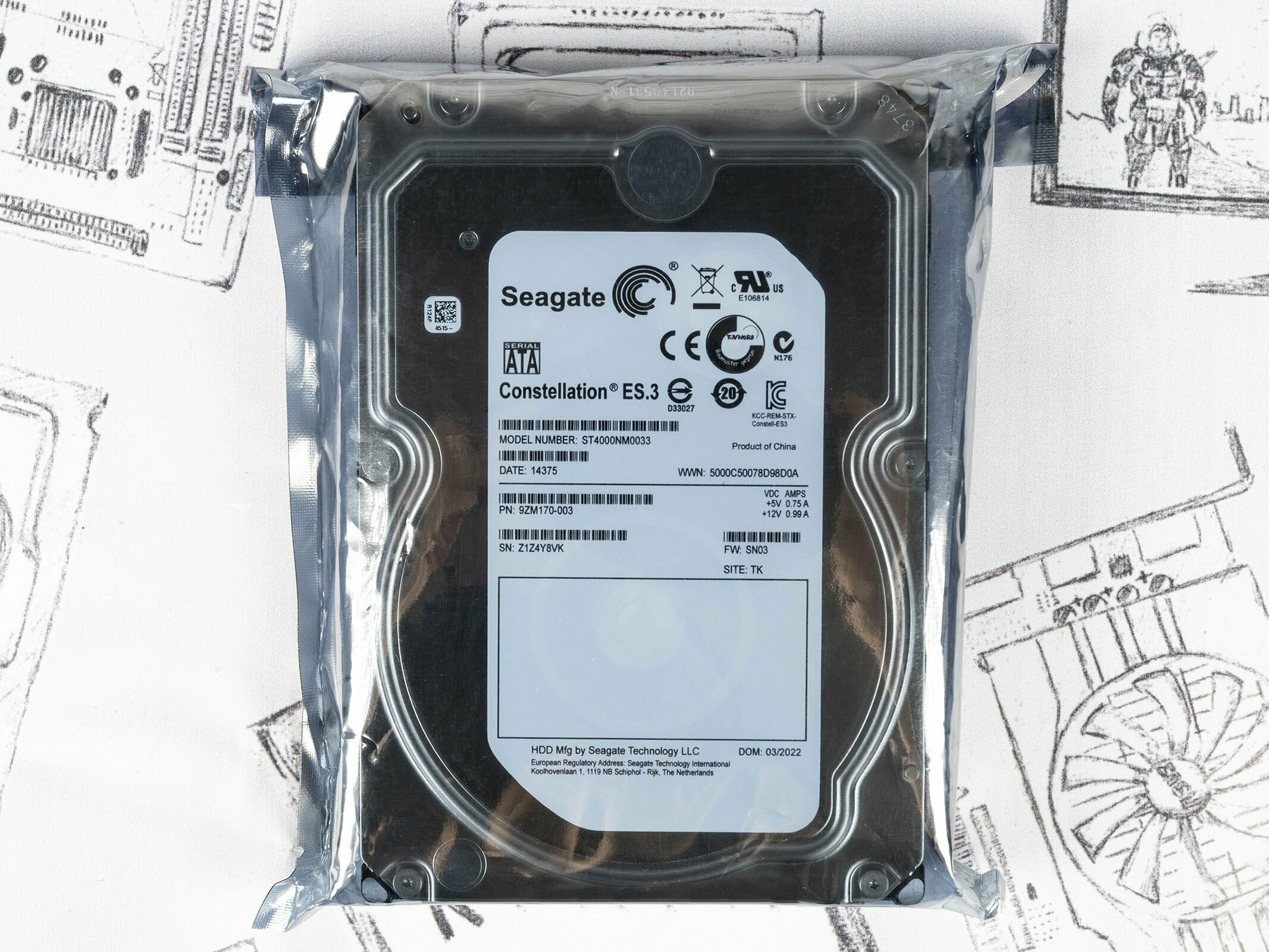 3.5" жесткий диск Seagate Constellation ES.3 4Tb