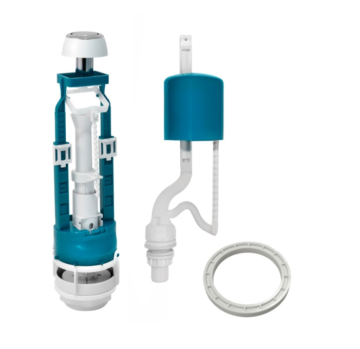 фото Арматура к смывному бачку инкоэр нижняя подводка хром (СБа-НпрНРФ-А-В Р)