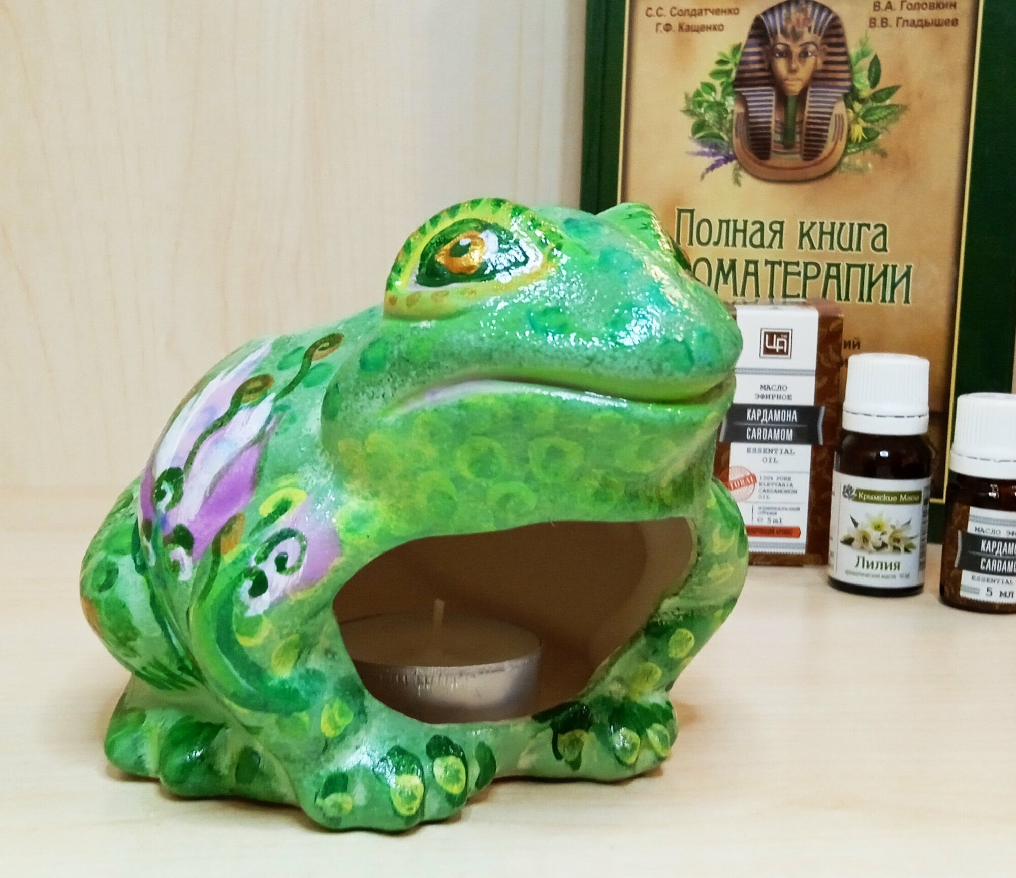 фото Аромалампа квакушечка керамика 12 см