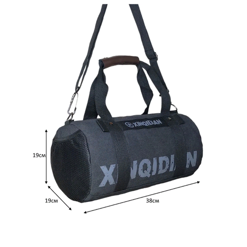 фото Сумка спортивная спортивная сумка 24-1, 14 л, 19х19х38 см, ручная кладь, серый нет бренда