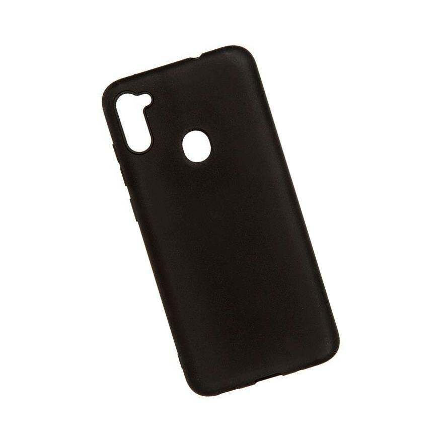 Чехол (задняя накладка) для Samsung Galaxy A11/M11 матовый силикон, черный