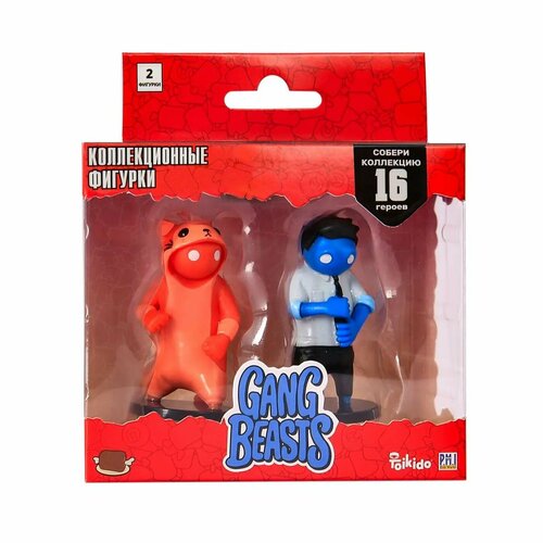 Набор игровой PMI Gang Beasts фигурка 2 шт. Красный и Синий GB2015-B набор фигурок gang beasts – синий красный 2 шт gb2015 f