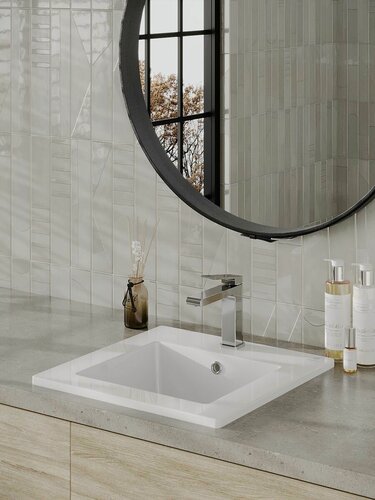 Изображение товара Раковина встраиваемая санфарфор Orange B03-410w, белый глянец