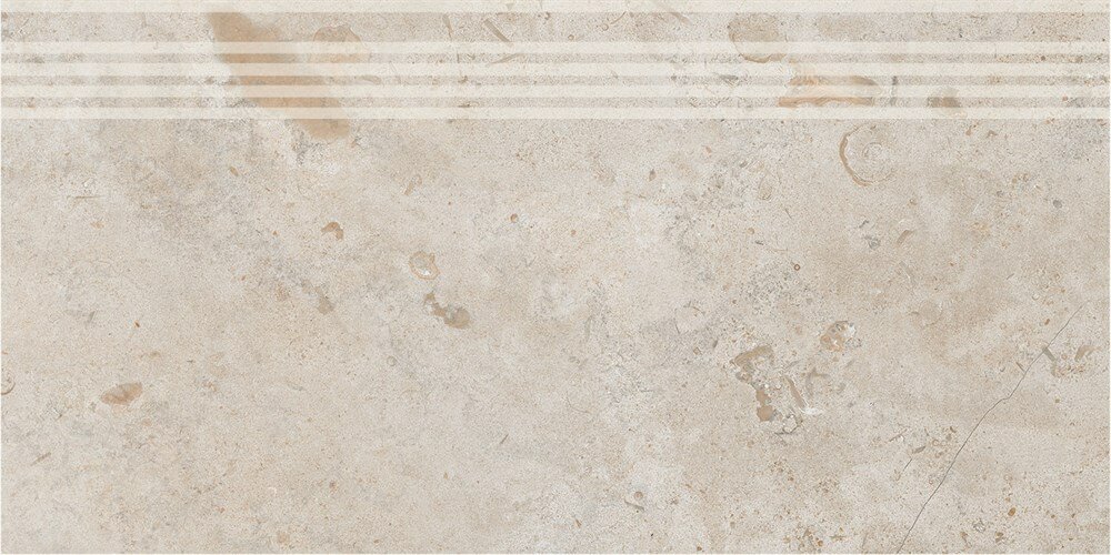 Плитка из керамогранита KERAMA MARAZZI DD205420R\GR Про Лаймстоун бежевый темный натуральный обрезной Ступень 30x60 (цена за 1 шт)