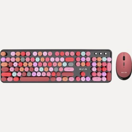 Изображение товара Клавиатура и мышь Aula AC306 беспроводные Black-Colorful (80003622)
