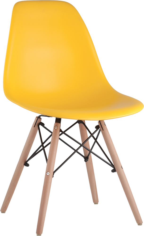 фото Комплект стульев Stool Group Eames DSW сборный каркас, желтый 4 шт