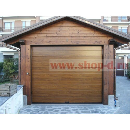 Секционные ворота Damast 340x230см, цвет коричневый, с торсионными пружинами (буклет)