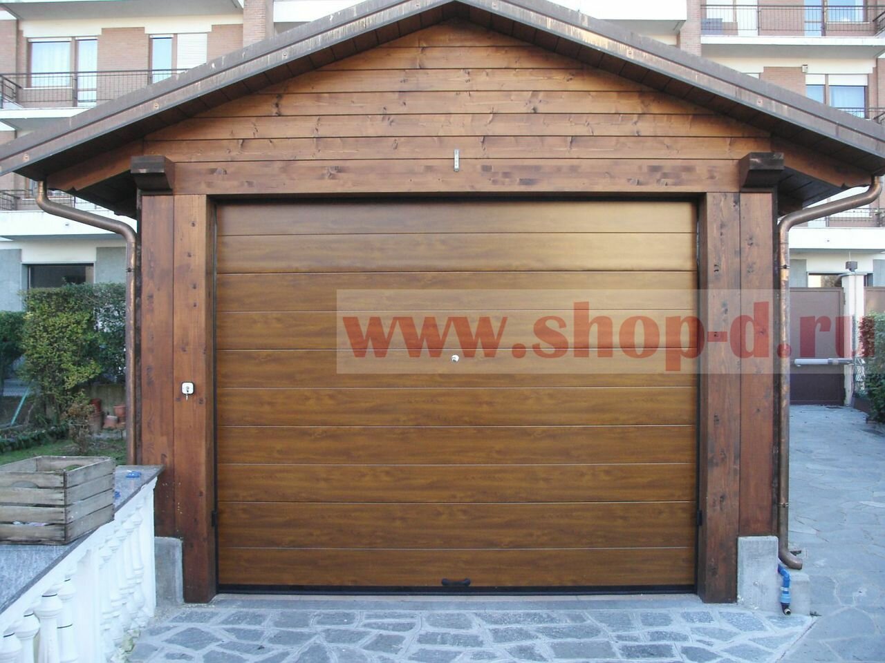 Секционные ворота Damast 320x230см, цвет коричневый, с торсионными пружинами (буклет)