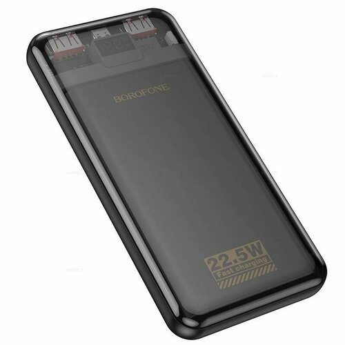 Внешний аккумулятор Borofone Power Bank BJ52A Power 20000mAh Black 6941991110344 pd scoop10000 mah 22 5wsuper quick chargingpower bank