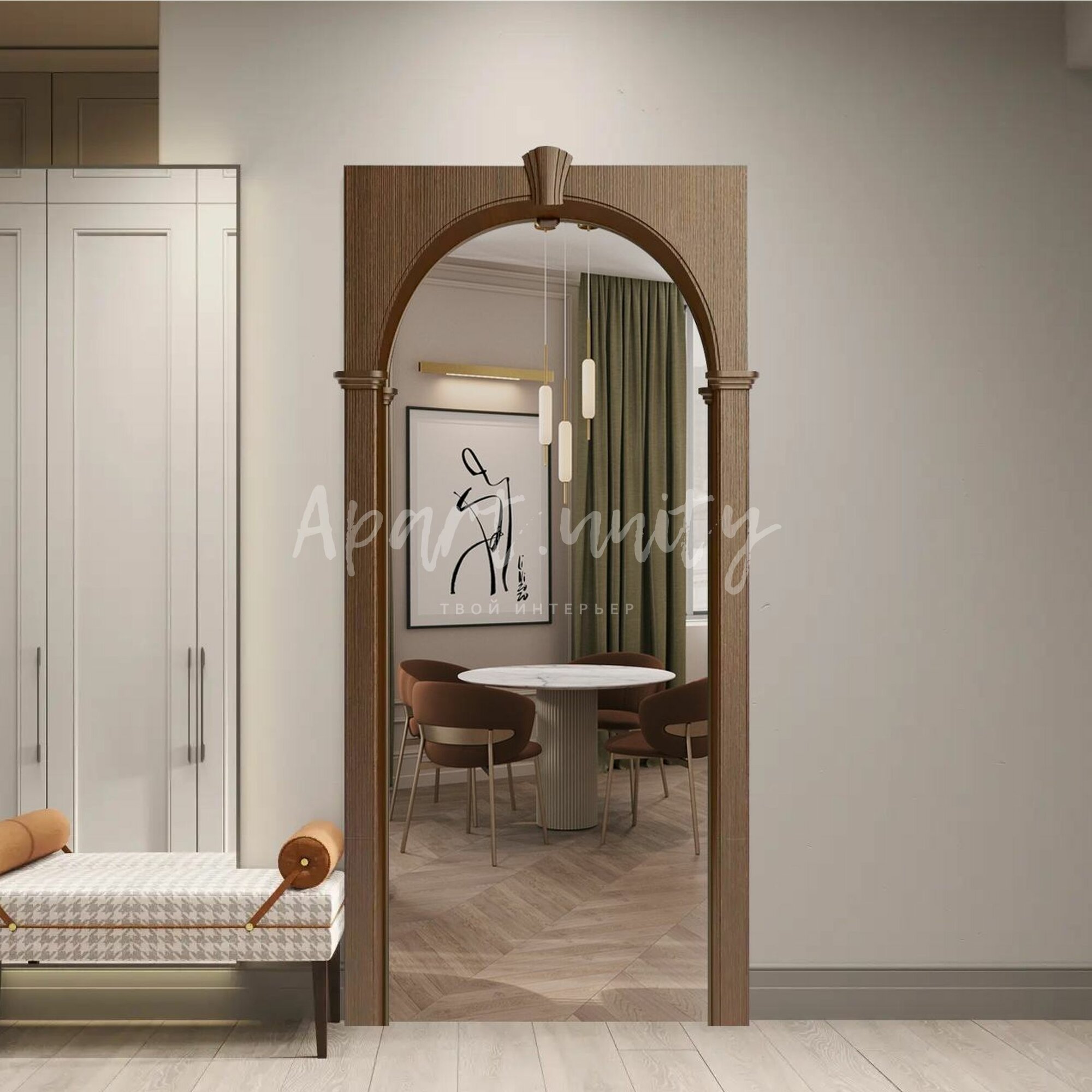 фото Арка межкомнатная со сводорасширителем
