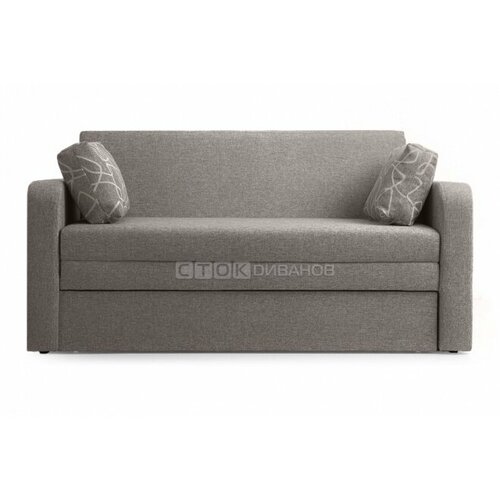 Диван Сток Диванов Соло Latte серый 125 см, механизм выкатной
