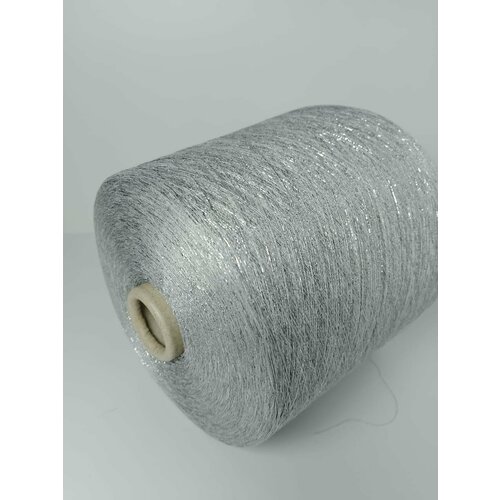 Вискозный люрекс цвет серебро Метраж бобина 50гр-1200м 234₽
