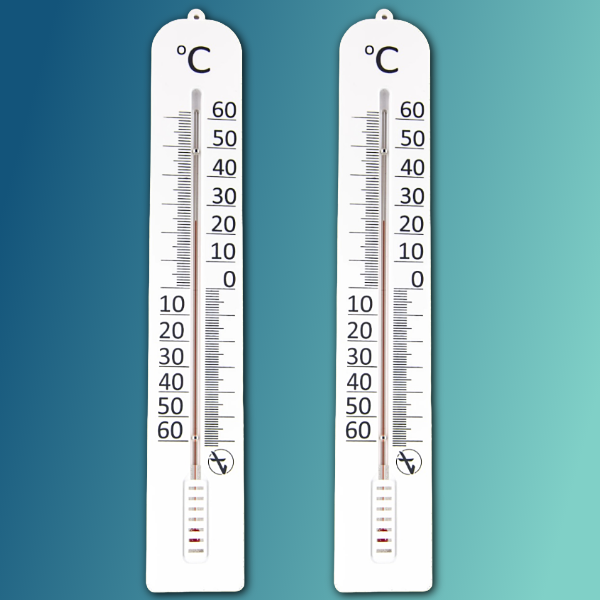 Комплект 2 шт, Термометр уличный, фасадный, малый, диапазон измерения: от -50 до +50°C, ПТЗ, ТБ-45м, ТБ-45М