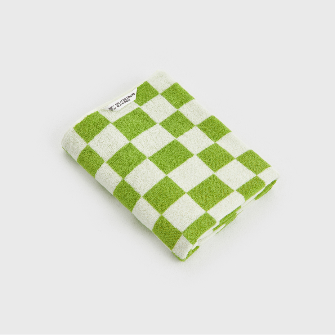 фото Полотенце махровое MORФEUS - Зелено-белый - 70x130