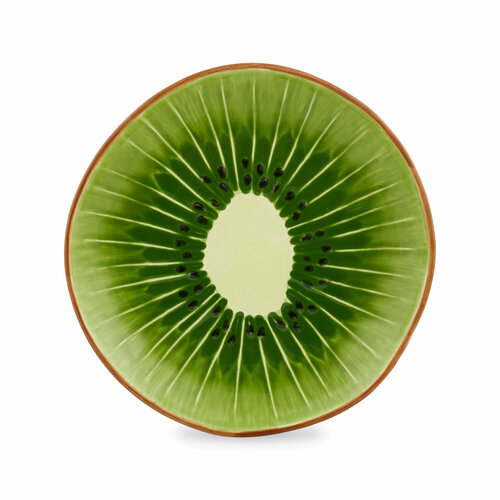 Тарелка десертная «Киви», 21,7 см, керамика, зеленый BOR65029333 Тропические фрукты