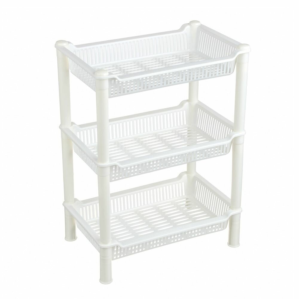 фото VETTA Этажерка настольная прямоугольная, 3 яруса, 37x28x18см, пластик