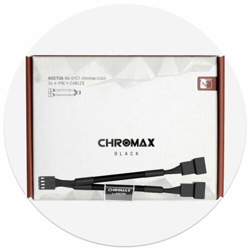 Noctua NA-SYC1 chromaxblack Y-разветвитель 4pin PWM набор 3 шт 1960₽