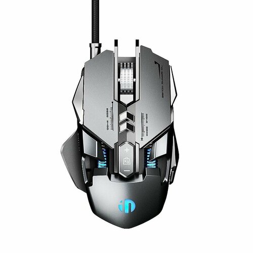 Мышь компьютерная PG1 проводная для геймеров 12800 dpi серебристый