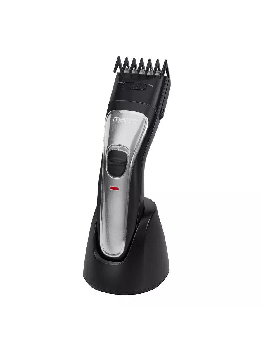 Машинка для стрижки триммер MARTA MT-2218, для волос, бороды, серый