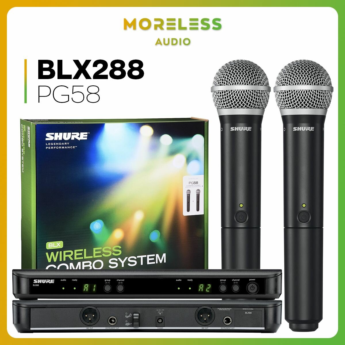 Shure Микрофон для живого вокала BLX288/PG58