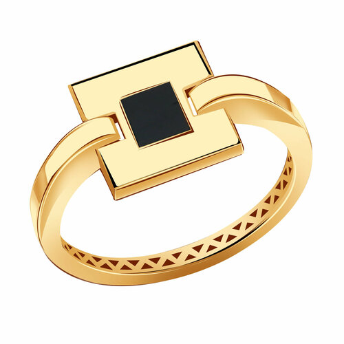 Кольцо Diamant online красное золото 585 проба оникс размер 19 черный 26899₽