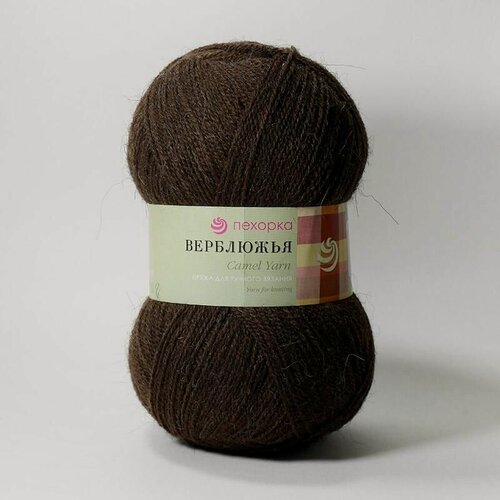 Изображение товара Пряжа Пехорка Верблюжья 251 коричневый (100г/600м, упаковка 5 мотков)