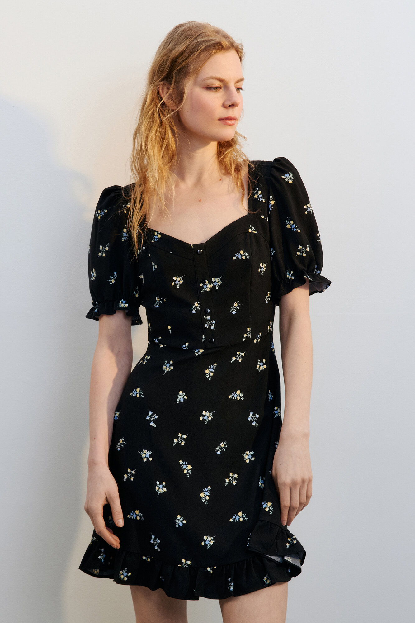 Платье Befree Woman Mix&Match, размер XL, черный принт графика — фото 1