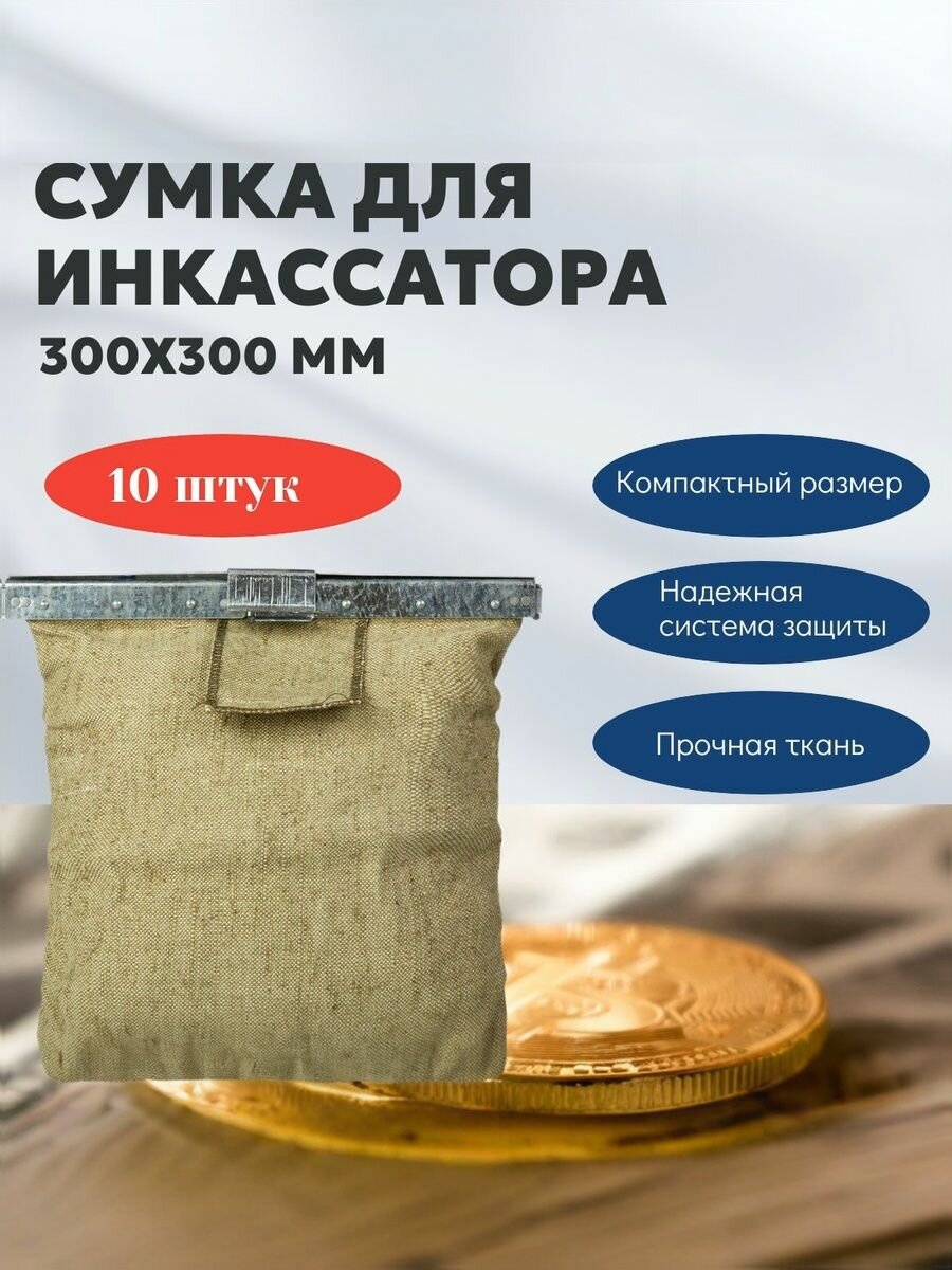 Сумка для инкассатора 300х300мм набор 10 шт