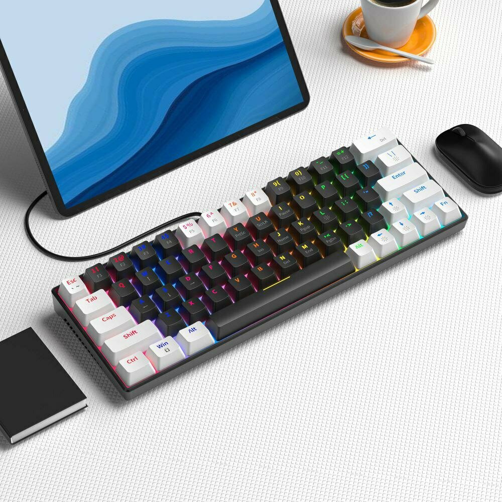 Механическая клавиатура Zifriend "Snow Mountain", 60%, подсветка