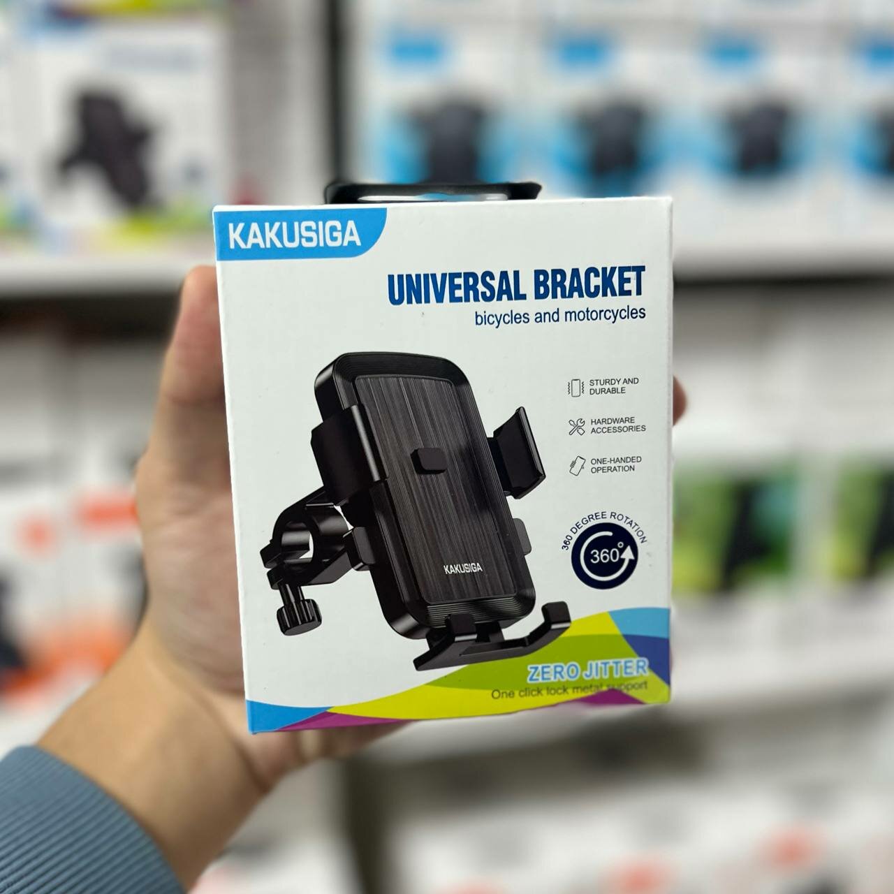 Kakusiga Universal Bracket – Универсальный держатель смартфона для велосипеда и мотоцикла, с прочным зажимом и поворотом